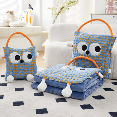 手提多巴胺抱枕被子两用午睡毯