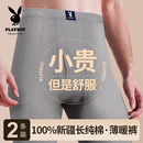 花花公子男士秋裤男款纯棉全棉2025新款薄款棉毛裤打底线裤保暖裤