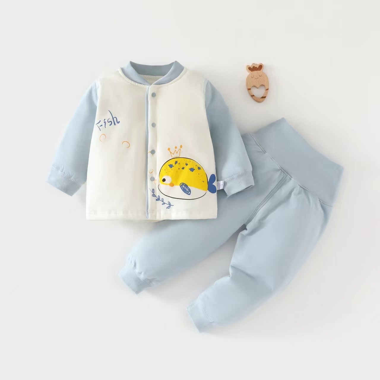 婴儿40g纯棉无骨秋冬夹棉内衣套装宝宝秋衣秋裤儿童睡衣高腰护肚,童装/婴儿装/亲子装,内衣套装,淘宝优惠券,粉丝福利购,淘宝优惠卷