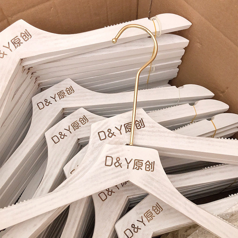 木头木质实木衣架裤夹女装童装店衣挂裤架服装店定制批发定制LOGO