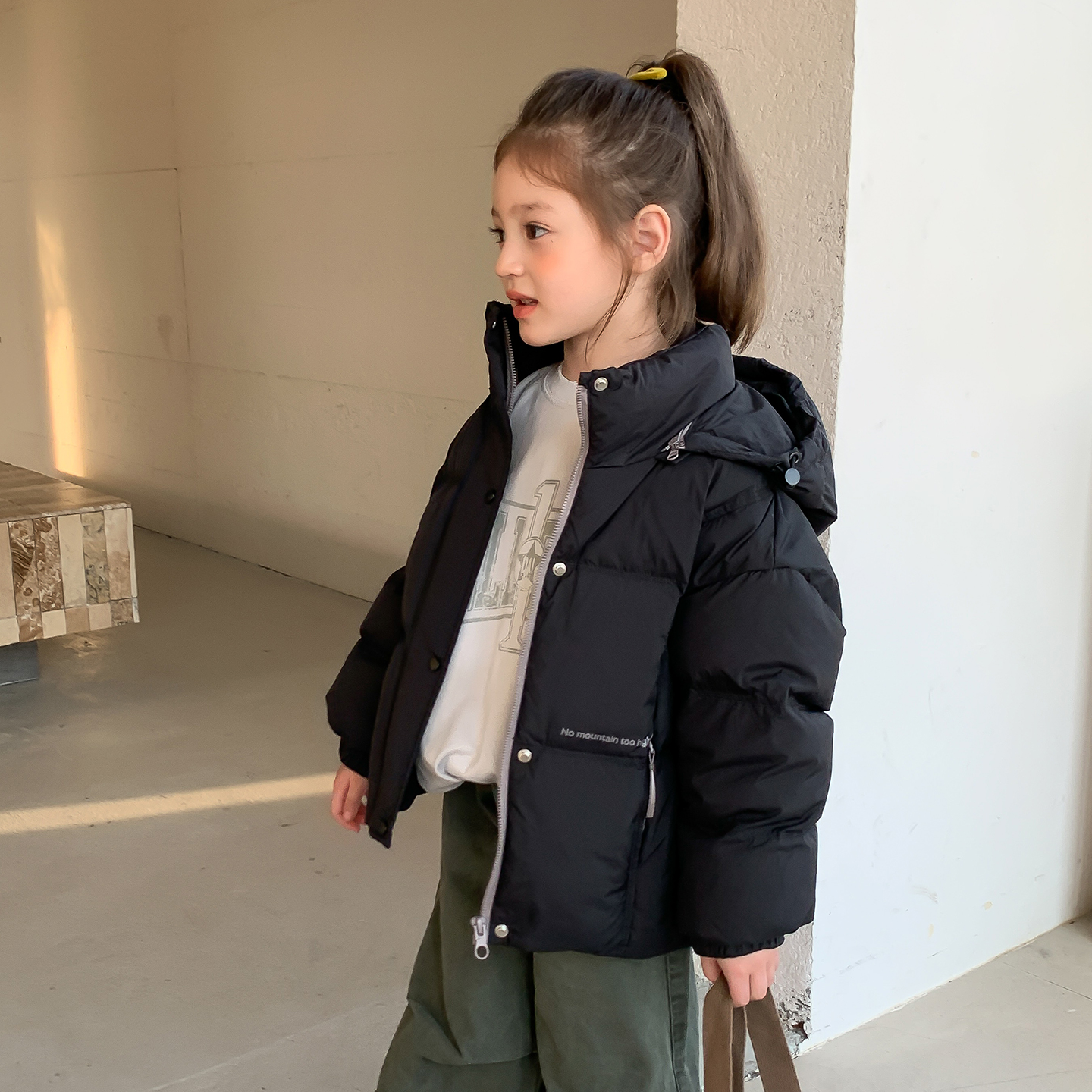 短款加厚童装90白鸭绒羽绒服外套