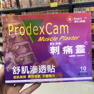 美国潘氏刺痛灵舒肌渗透膏药贴10片手脚麻痹筋肌腰背酸痛香港正品