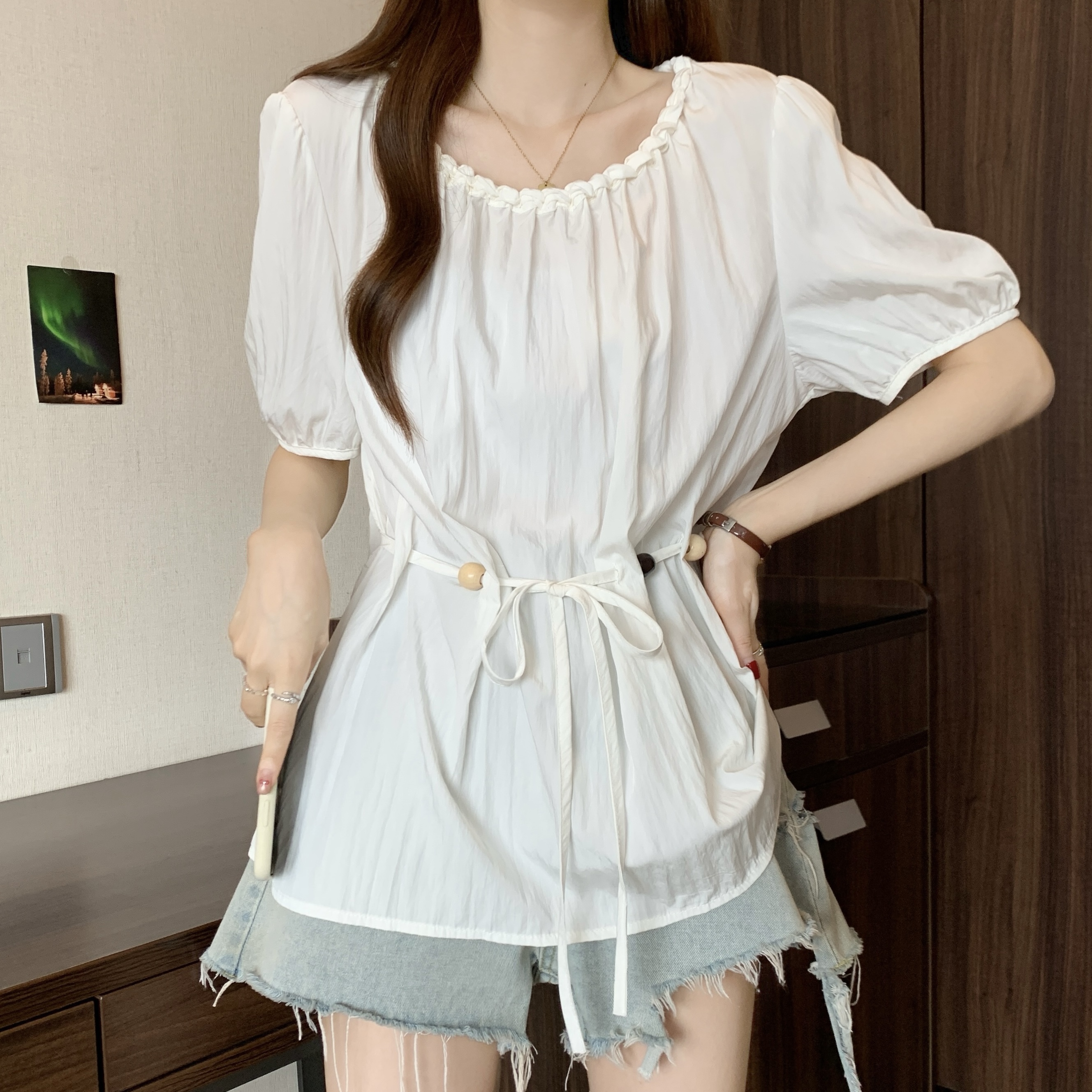 大码女装2025夏季新款设计感衬衫