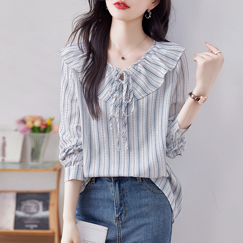 小清新条纹衬衣送运费险