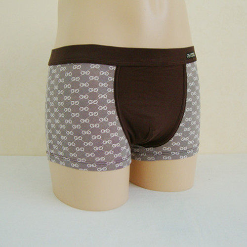 咖啡色平角运动柔软纯棉内裤特价