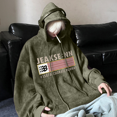 潮套头vintagvintage麂皮