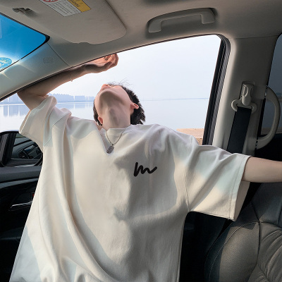 简约纯棉短袖t恤男夏季宽松