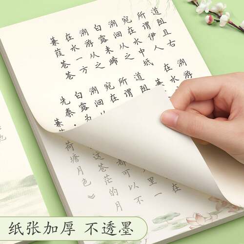 名字练字帖簪花小楷字帖成人男生女生控笔训练专用速成初中生必背古诗词和文言文字