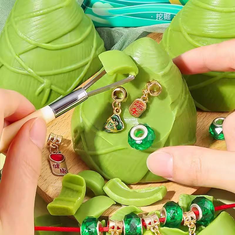 端午节粽子挖宝香皂考古挖掘玩具肥皂盲盒宝石儿童手工diy女孩的