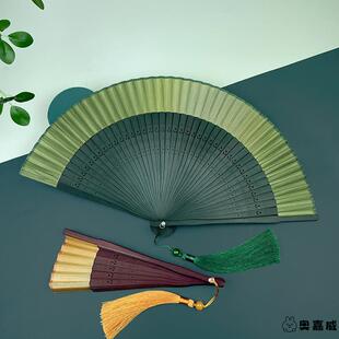 新中式国风扇子便携寄明月易开合舞蹈专用跳舞汉服马面裙中国风