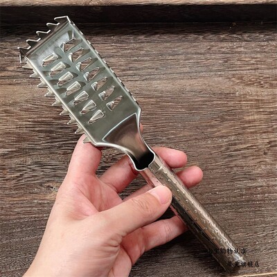 鱼鳞刮鳞器不锈钢刨鳞器家用手动刮打鳞杀去鳞神器厨房工具鱼鱼刷