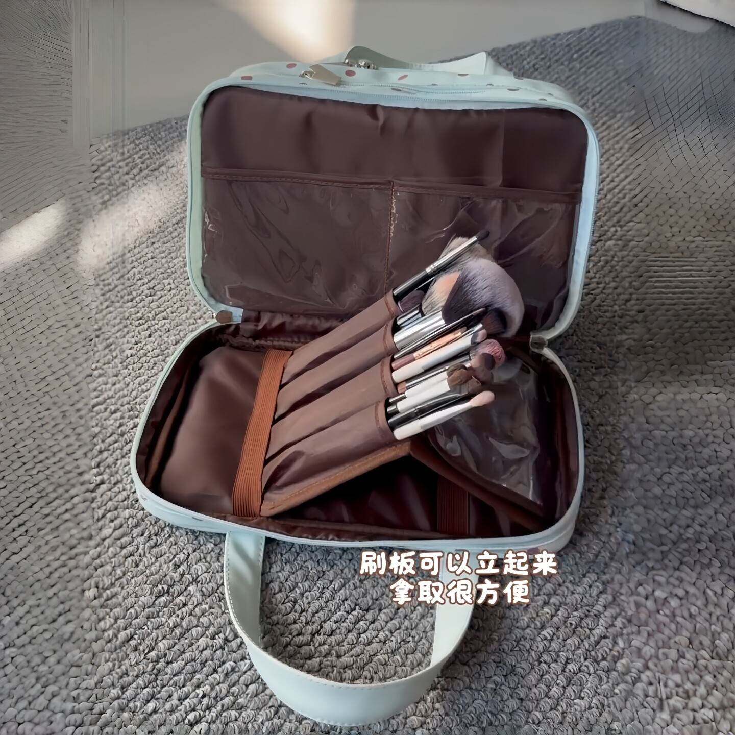 化妆包分区收纳女外出可携式化妆品收纳包大容量手提防水旅行洗漱