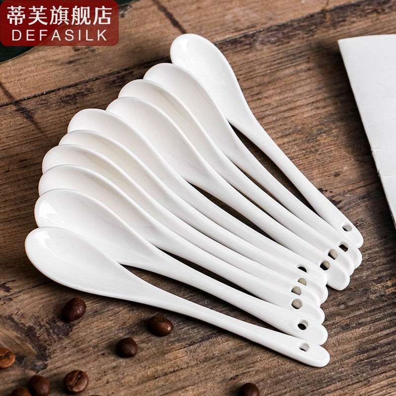 家用挖盐勺陶瓷调料勺厨房盐罐辣椒粉佐料舀勺小号勺子调料罐配件