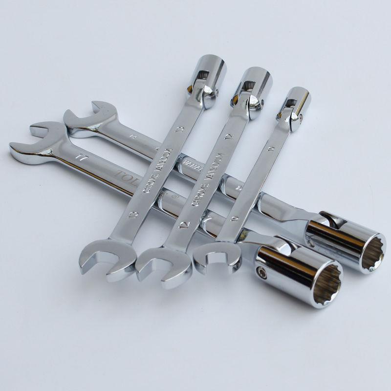 两用套筒板手 单头活动头扳手 梅花十二角套筒开口扳手工具8-22mm