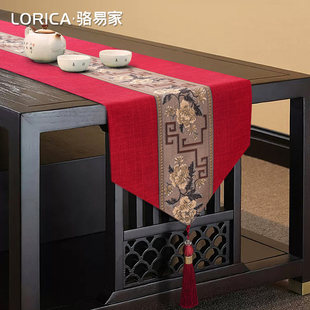 婚礼喜字喜庆茶桌垫布 骆易家新年桌旗红色结婚茶几桌布2024新中式