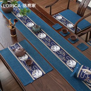 骆易家新中式防水小茶席桌布茶桌垫子茶垫吸水高端禅意茶布茶桌垫