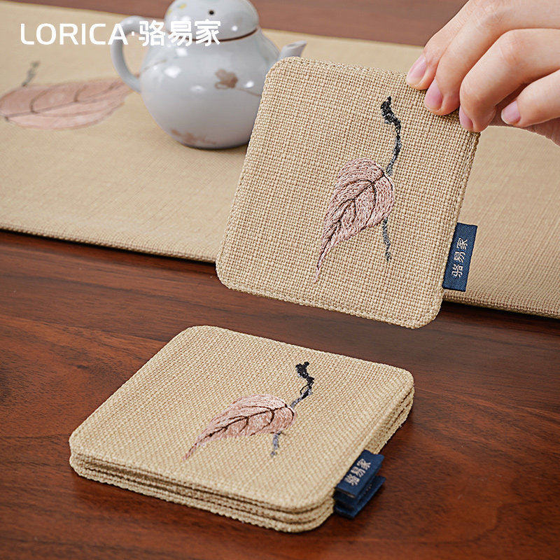 骆易家中式布艺杯垫茶杯垫茶席茶垫茶桌垫布隔热垫防烫茶道餐垫,居家布艺,餐垫,淘宝优惠券,粉丝福利购,淘宝优惠卷
