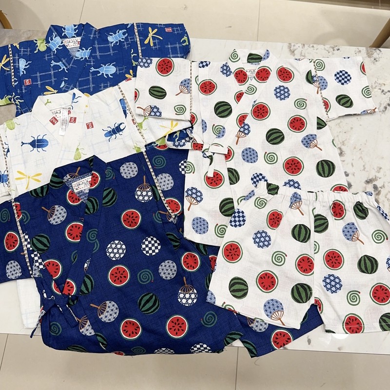 新款日本面料男宝夏季日式和服套装浴衣日系和风汗蒸外出服烟火祭