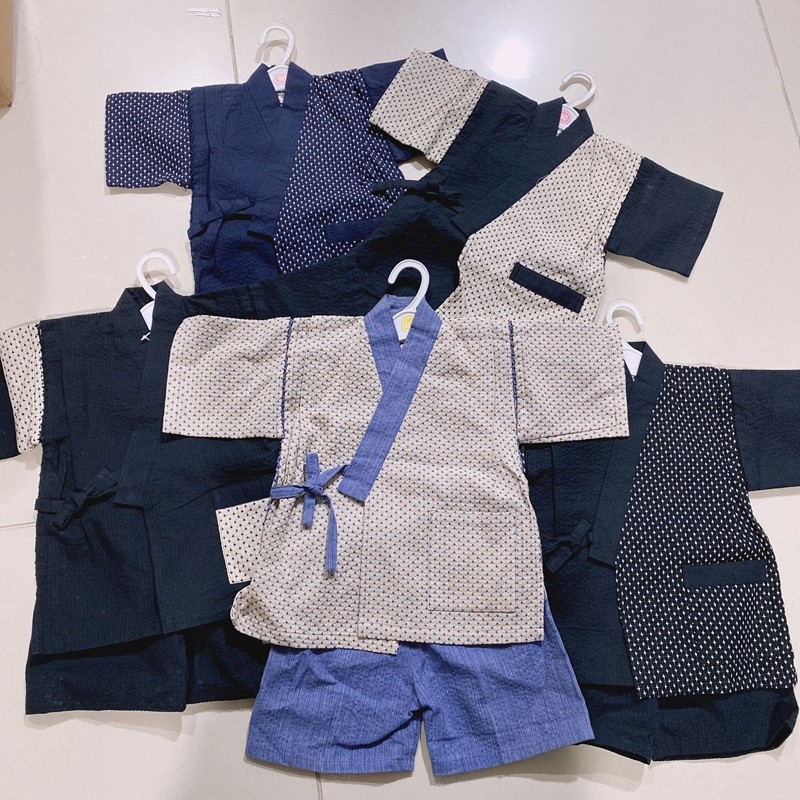 特价新款断码刺绣棉麻日单儿童和尚服日本和服舞台服宽松甚平汗蒸