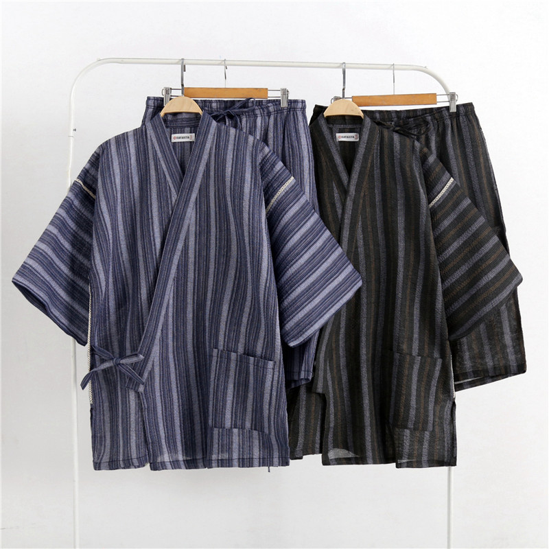新品惠日式棉加肥加大码和服甚平男女睡衣套装浴衣汗蒸休闲300斤