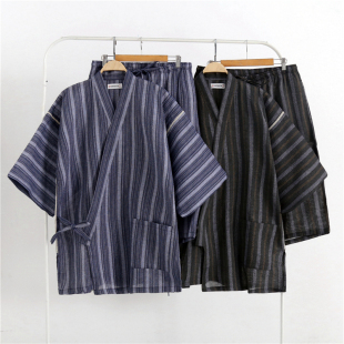 和服甚平男女睡衣套装 棉加肥加大码 浴衣汗蒸休闲300斤 惠日式 新品