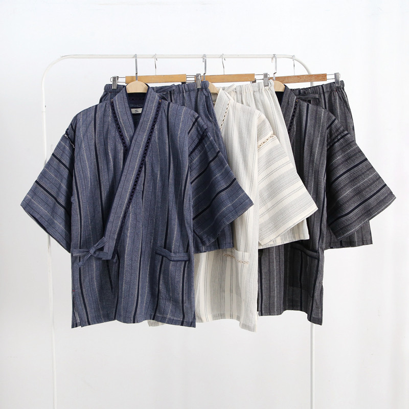 日本高档好货全棉亲肤甚平日式薄款睡衣特色汗蒸服套装砖贵和服