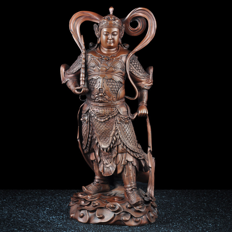 紫铜韦陀菩萨摆件韦天将军大号韦陀佛像家用佛堂供奉寺庙护法神像