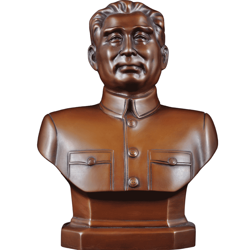 紫铜周恩来半身像摆件书房