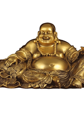 黄铜弥勒佛摆件笑口常开大肚寺庙