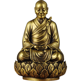 黄铜禅宗六祖慧能法师佛像摆件惠能像家用寺庙佛堂供奉客厅摆设