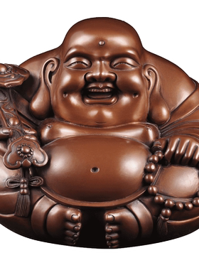 紫铜弥勒佛摆件一团和气寺庙