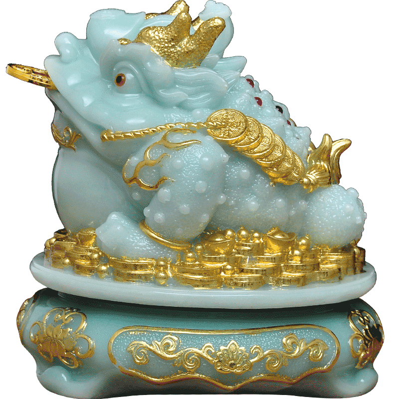 招财金蟾摆件家居客厅风水玉金蟾装饰收藏品乔迁新居店铺开业礼品