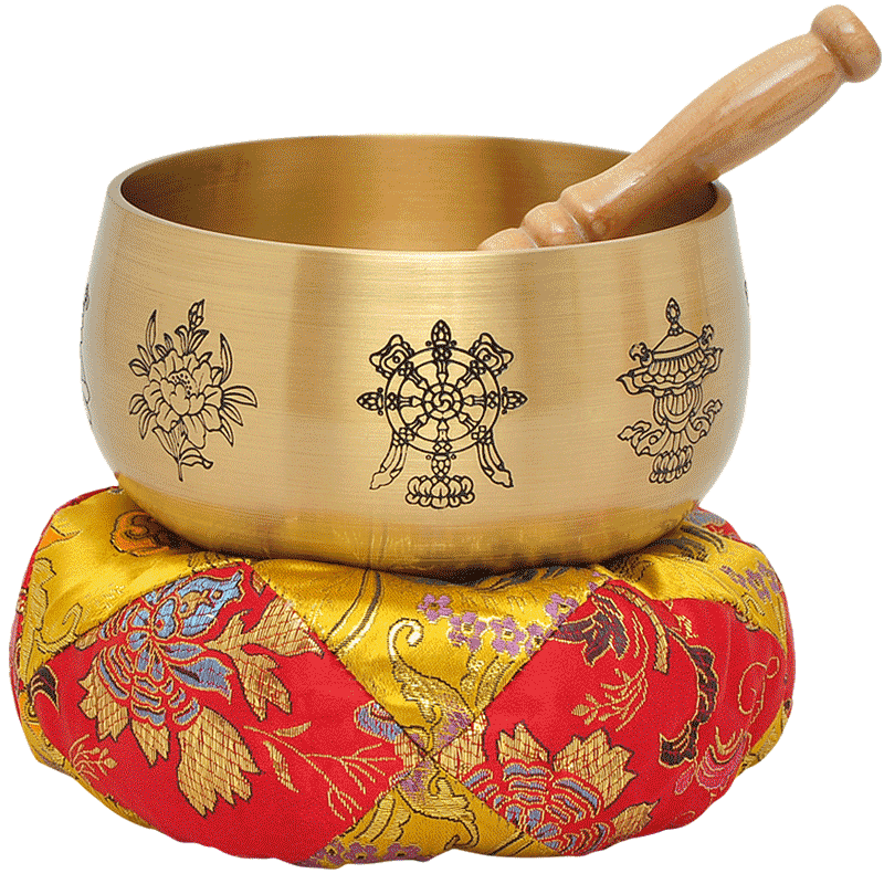 日式风纯铜引磬长柄佛具用品