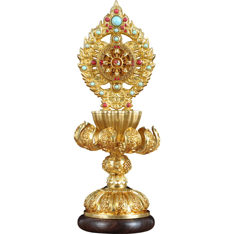 藏传八吉祥摆件八宝摆件全套全铜佛具佛堂寺庙密宗法器供佛用品