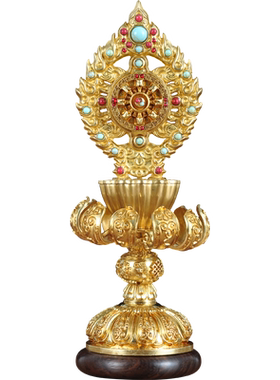 藏传八吉祥摆件八宝摆件全套全铜佛具佛堂寺庙密宗法器供佛用品