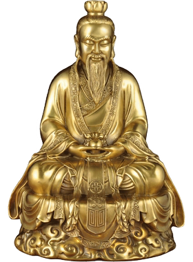 全铜三清道祖佛堂元始天尊工艺品