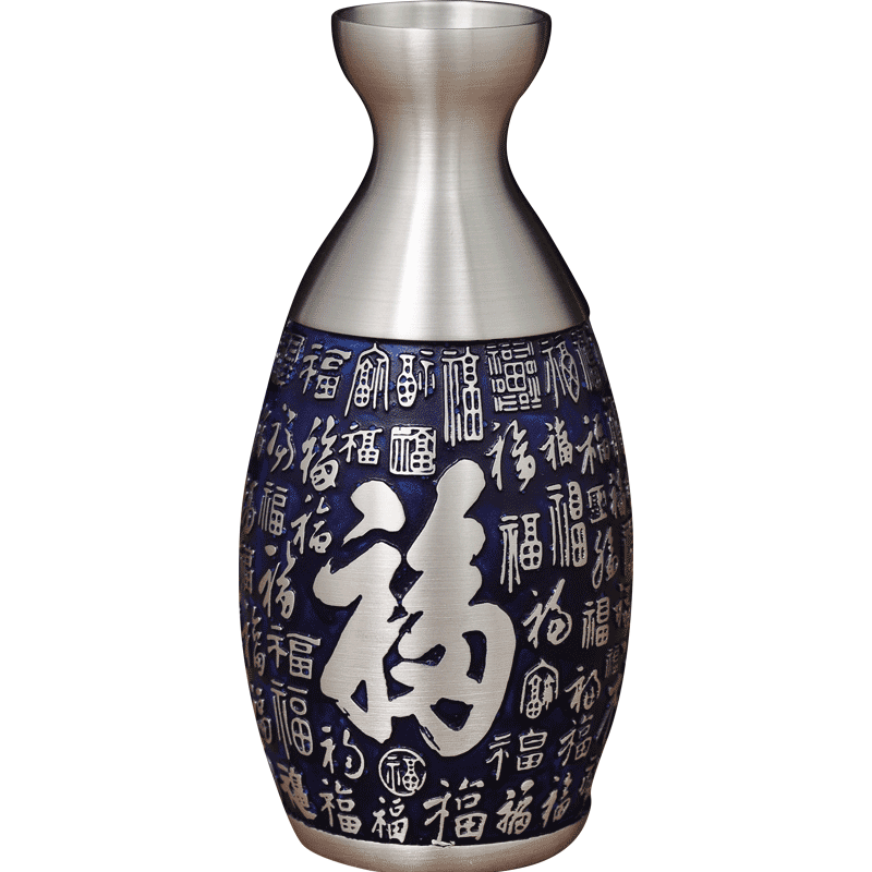 珐琅锡百福黄白酒杯高端轻