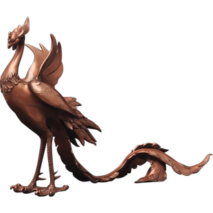 紫铜凤凰摆件凤舞九天风水摆设家居客厅玄关酒柜装饰品乔迁送礼品