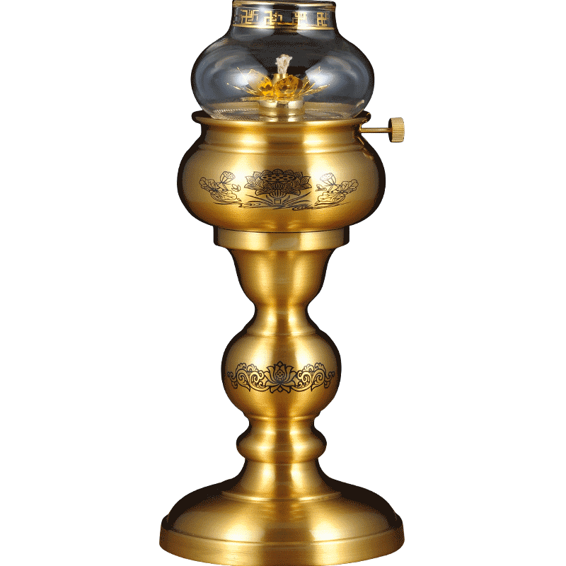 黄铜莲花调光佛前供灯防风液体