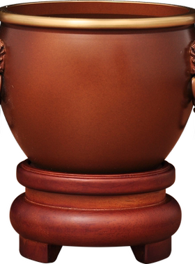 彩铜聚宝盆摆件招财风水工艺品家居客厅招财缸装饰品乔迁新居礼品