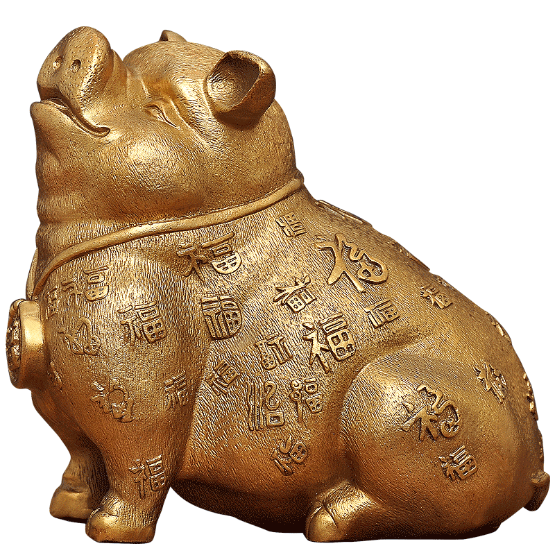 纯铜招财家居客厅十二生肖工艺品