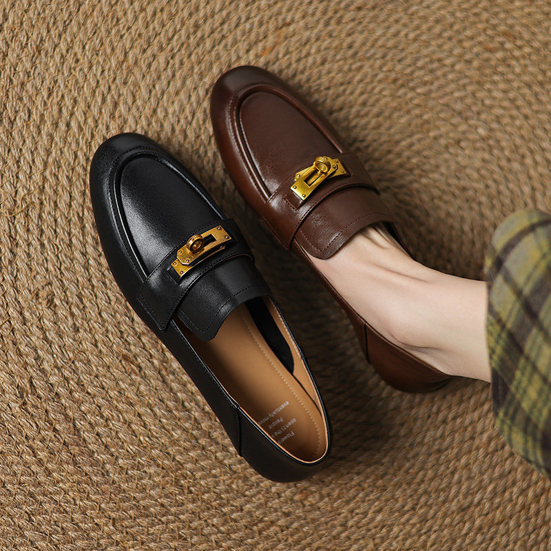 意大利重工水洗头层牛皮马衔扣一脚蹬复古乐福鞋英伦风小皮鞋女鞋,女鞋,乐福鞋（豆豆鞋）,淘宝优惠券,粉丝福利购,淘宝优惠卷