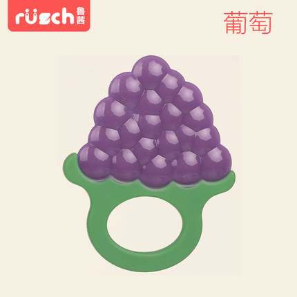 鲁茜婴儿牙胶宝宝磨牙棒新生儿磨牙训练器水果蔬菜乐咬咬胶玩具