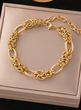 欧美潮流复古冷淡风钛钢手链