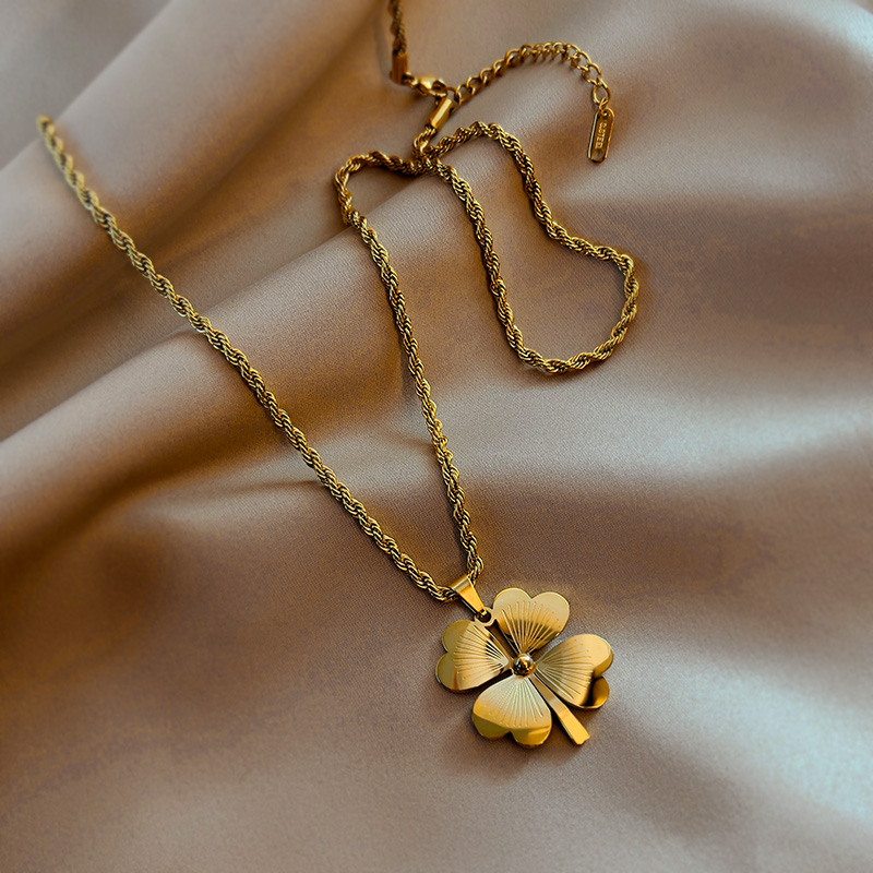 独特设计毛衣链立体花朵长款链