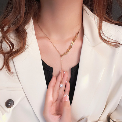 欧拉拉钛钢项链抽拉设计