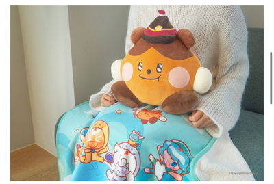 韩国代购cookie run王国跑跑姜饼人饼干可可毛绒公仔毛毯贴纸