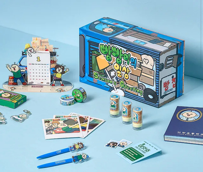 韩国正品 邦邦和玉智 丑萌动漫可愛限定2025年日曆台曆桌面裝飾品