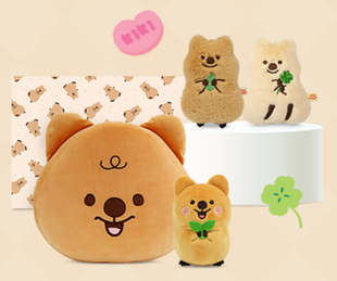 韩国代购 dinotaeng同款 柿子椒熊QUOKKA可爱生日袋鼠熊毛绒公仔