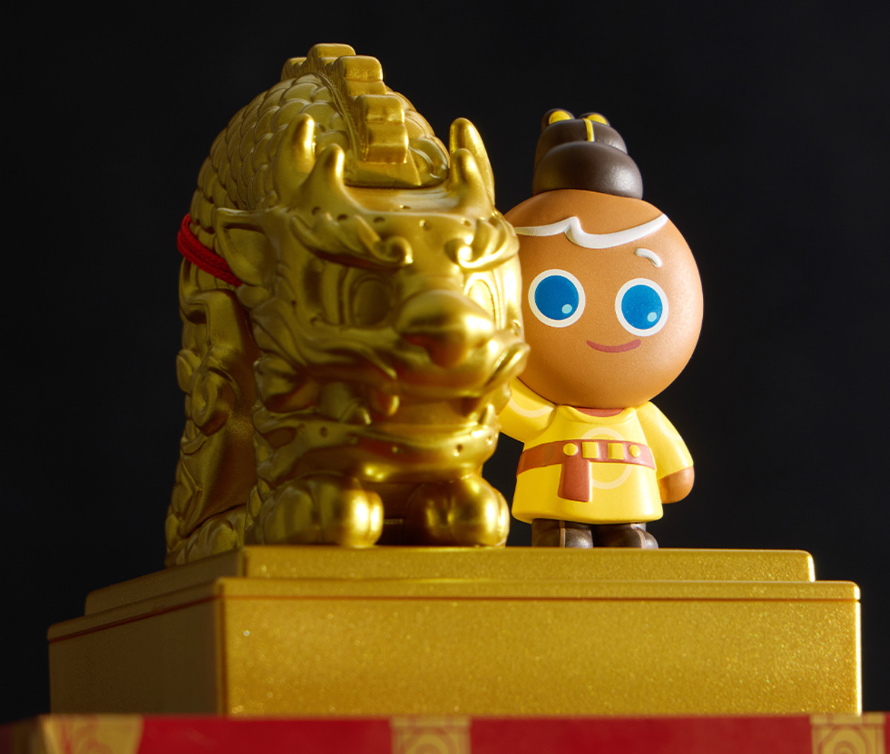 韩国代购 跑跑姜饼人COOKIE RUN 金龙王的神兽龙王公仔摆件手办